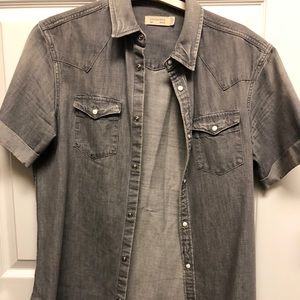 Denim short sleeve shirt All Saints